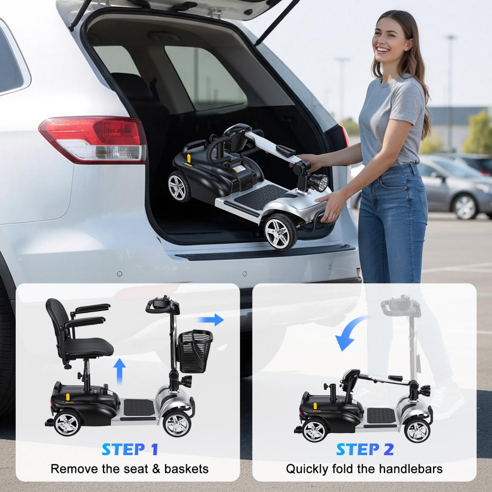 Skuter Mobilitas dengan Lampu  - Electric Scooter Adults ulasan dan harga
