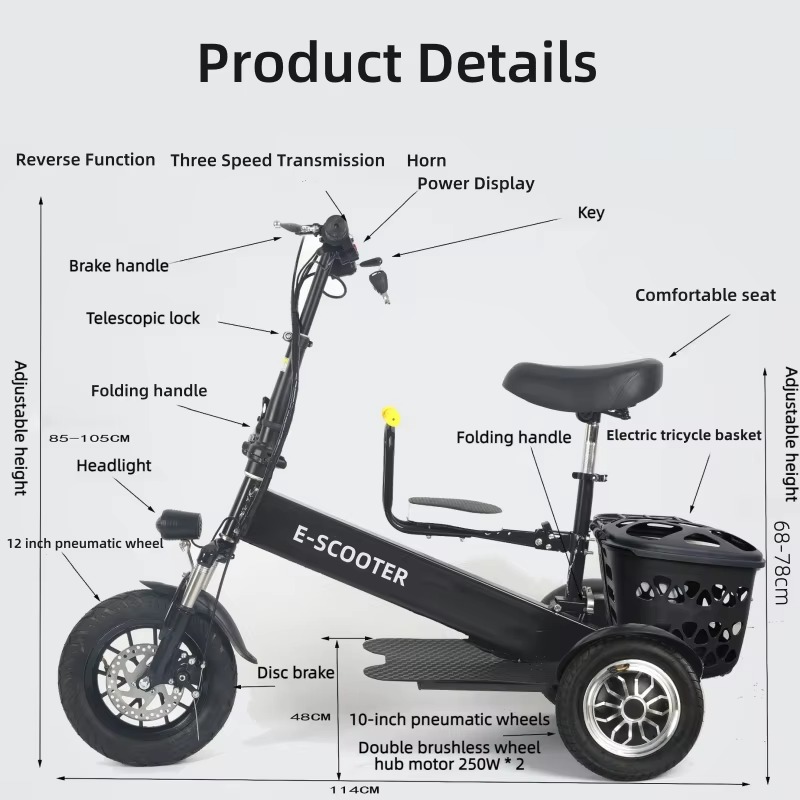 【2026】Skuter Listrik Lipat 3 R - Electric Scooter 500W ulasan dan harga